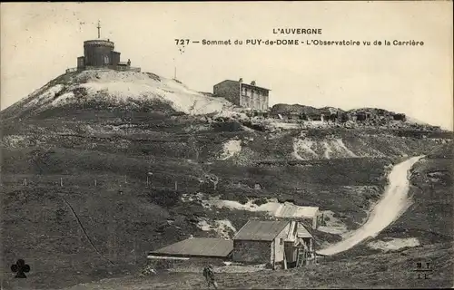 Ak Puy de Dôme, Sommet du Puy de Dôme, L'Observatoire vu de la Carriere