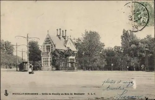 Ak Neuilly sur Seine Hauts de Seine, Grille de Neuilly au Bois de Boulogne