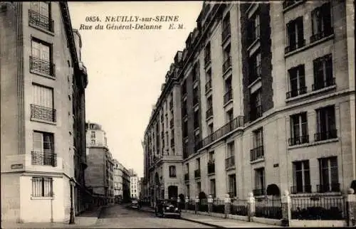 Ak Neuilly sur Seine Hauts de Seine, Rue du Général Delanne