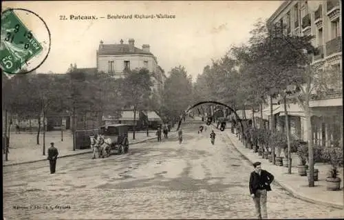 Ak Puteaux Hauts de Seine, Boulevard Richard Wallace