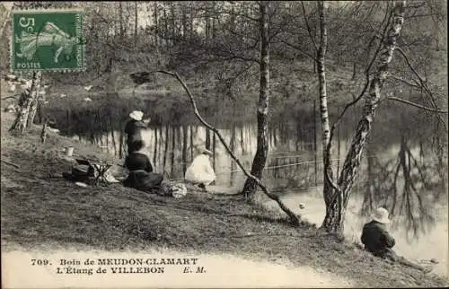 Ak Meudon Clamart Hauts de Seine, L'Etang de Villebon