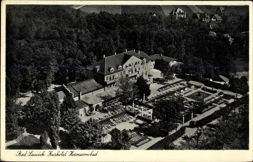 Ak Bad Lausick in Sachsen, Fliegeraufnahme vom Kurhotel Hermannsbad