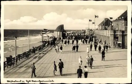 Ak Westerland auf Sylt, Strandpromenade, Passanten