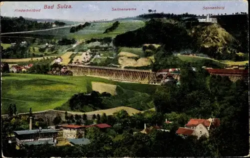 Ak Bad Sulza Thüringen, Kinderheilbad, Salinenwerke