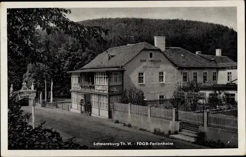 Ak Schwarzburg im Schwarzatal Thüringen, Das FDGB Ferienheim