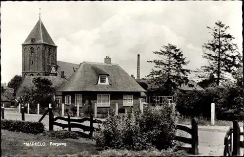 Ak Markelo Overijssel, Bergweg, Kirche