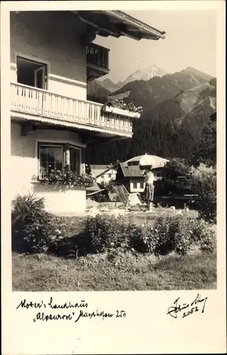 Ak Mayrhofen im Zillertal Tirol, Gasthaus Alpenrose, Fotograf Hans Hruschka