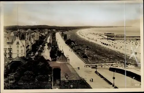 Ak Świnoujście Swinemünde Pommern, Strandpromenade