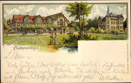 Litho Hahnenklee Goslar im Harz, Hotel Deutsches Haus, Villa Augusta