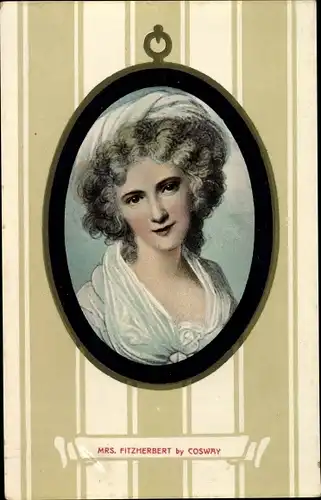 Künstler Ak Cosway, Mrs. Fitzherbert, Portrait einer Frau