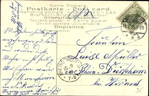 Präge Litho Küssen ist keine Sünd, Liebespaar