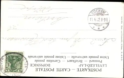 Künstler Ak Müller, M. jun., Zwei Rehe auf einer Wiese, Rehbock