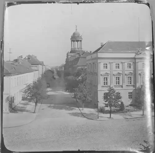 Foto Potsdam, 1912, Albrecht Meydenbauer, Linden- Ecke Breitestraße,Militärwaisenhaus,Silbergelatine