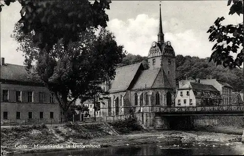 Ak Untermhaus Gera in Thüringen, Marienkirche