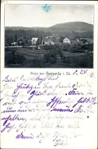 Ak Gumperda in Thüringen, Blick auf den Ort