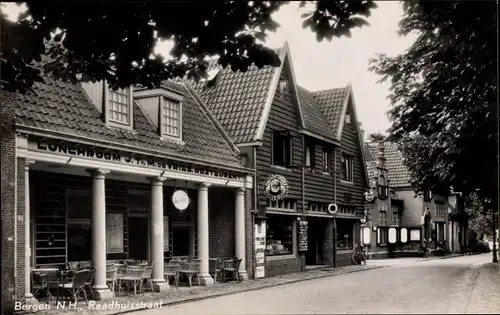 Ak Bergen Nordholland Niederlande, Raadhuisstraat