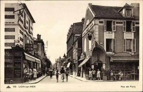 Ak Lion sur Mer Calvados, Rue de Paris