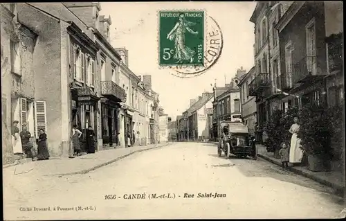 Ak Candé Maine et Loire, Rue Saint Jean