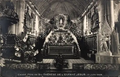 Ak Candé Maine et Loire, Fete de Saint Therese de l'Enfant Jesus, 1920