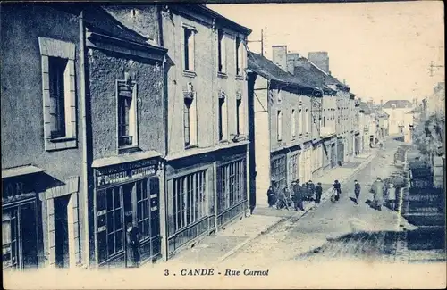 Ak Candé Maine et Loire, Rue Carnot