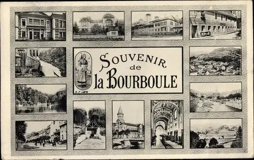 Ak La Bourboule Puy-de-Dôme, Stadtansichten, Souvenir