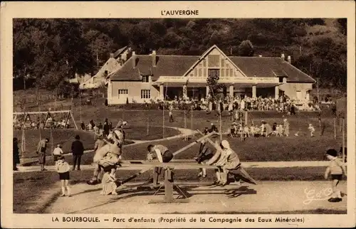 Ak La Bourboule Puy-de-Dôme, Parc d'enfants, Propriete de la Compagnie des Eaux Minerales