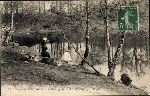 Ak Meudon Hauts de Seine, L'Etang de Villebon