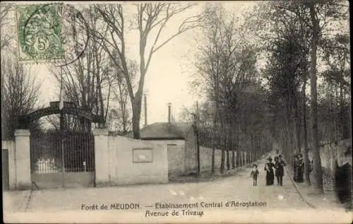 Ak Meudon Hauts de Seine, Etablissement Central d'Aerostation, Avenue de Trivaux