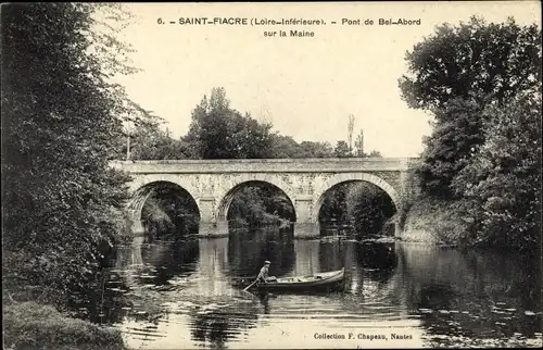 Ak Saint Fiacre Loire Atlantique, Pont de Bel Abord sur la Maine