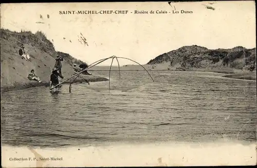 Ak Saint Michel Chef Chef Loire Atlantique, Riviere de Calais, Les Dunes