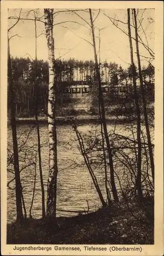 Ak Tiefensee Werneuchen in Brandenburg, Gamensee, Jugendherberge