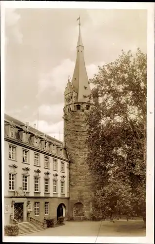 Ak Erbach im Odenwald Hessen, Bergfried d. Schlosses