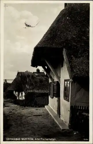 Ak Wustrow, Alte Fischerkaten