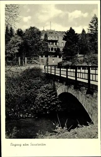 Ak Weilmünster im Taunus Hessen, Kindersanatorium, Eingang