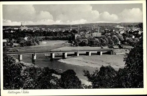 Ak Hattingen an der Ruhr, Fliegeraufnahme, Totale