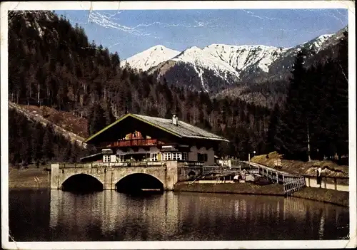 Ak Garmisch Partenkirchen in Oberbayern, Pflegersee