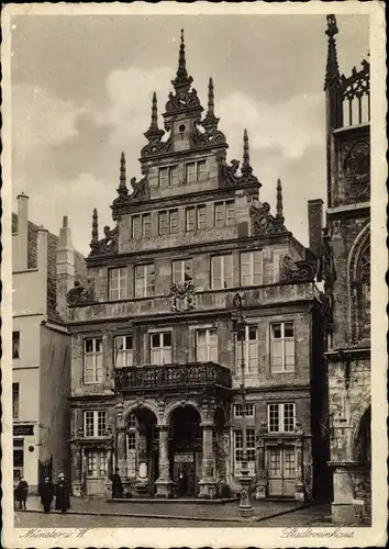 Ak Münster in Westfalen, Stadtweinhaus