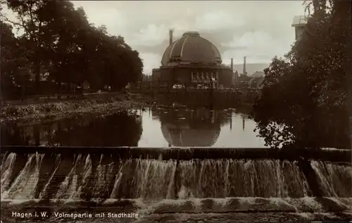 Ak Hagen in Westfalen, Volmepartie, Stadthalle