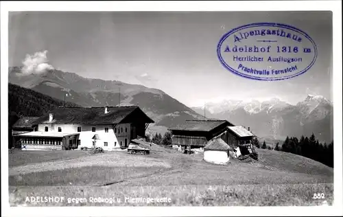 Ak Birgitz Tirol, Alpengasthaus Adelshof, Rosskogl, Miemingerkette