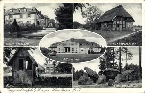 Ak Bergen in der Lüneburger Heide, Truppenübungsplatz, Schloss Bredebeck, Ohlhof, Sieben Steinhäuser