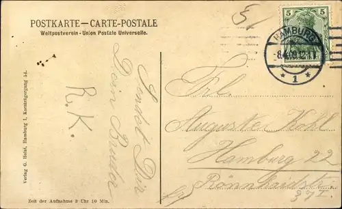 Ak Hamburg Mitte Altstadt, Brand d. Michaeliskirche, 03.07.1906