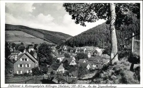 Ak Willingen im Upland Waldeck Hessen, An der Jugendherberge, Teilansicht