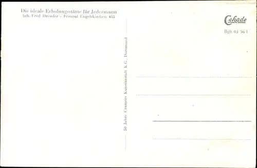 Ak Berghausen Lindlar im Oberbergischen Kreis, Haus Tannenberg, Bad Würden, Waldweg