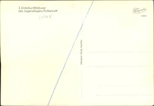 Ak Blomberg in Lippe, 3 Unterkunftshäuser des Jugendlagers Falkenrott