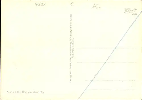 Ak Xanten am Niederrhein, Dom mit Klever Tor