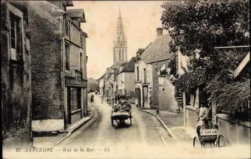 Ak Langrune Calvados, Rue de la Mer