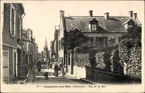 Ak Langrune sur Mer Calvados, Rue de la Mer