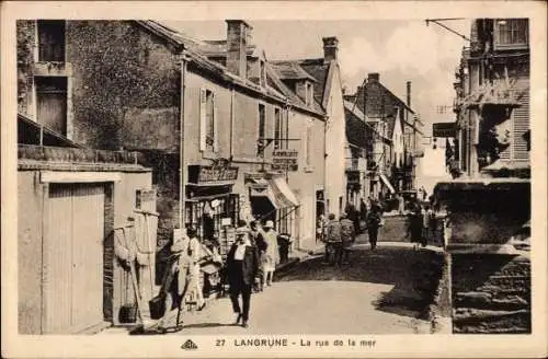 Ak Langrune Calvados, Rue de la Mer
