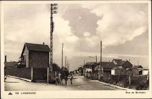 Ak Langrune Calvados, Rue de Saint Aubin