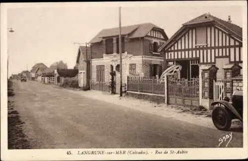 Ak Langrune sur Mer Calvados, Rue de Saint Aubin